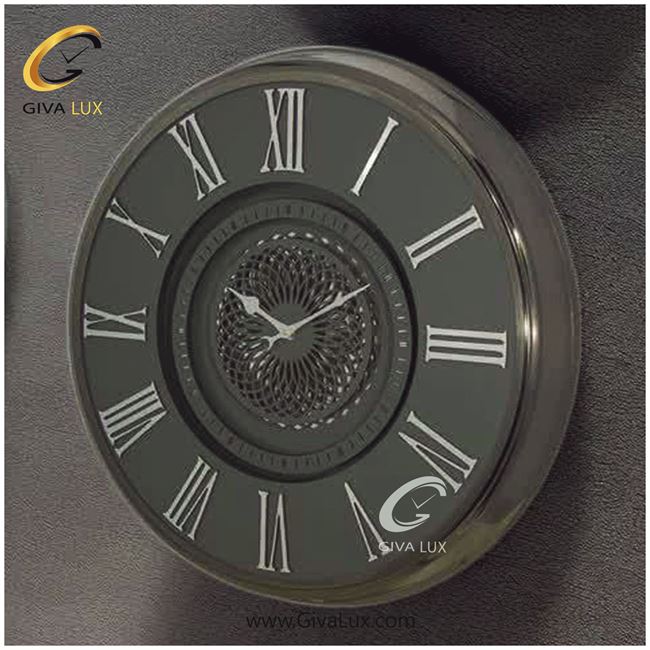 ساعت دیواری اورجینال آرتمیس آلیاژ فلزی تیتانیوم| کد رفرنس 90045، مدل: 2044Titanium Silver